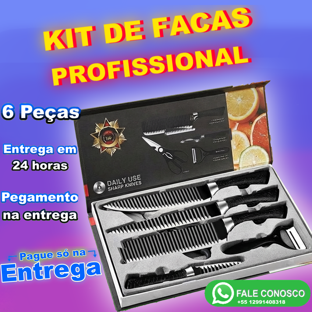 Kit de Facas START - 6 peças